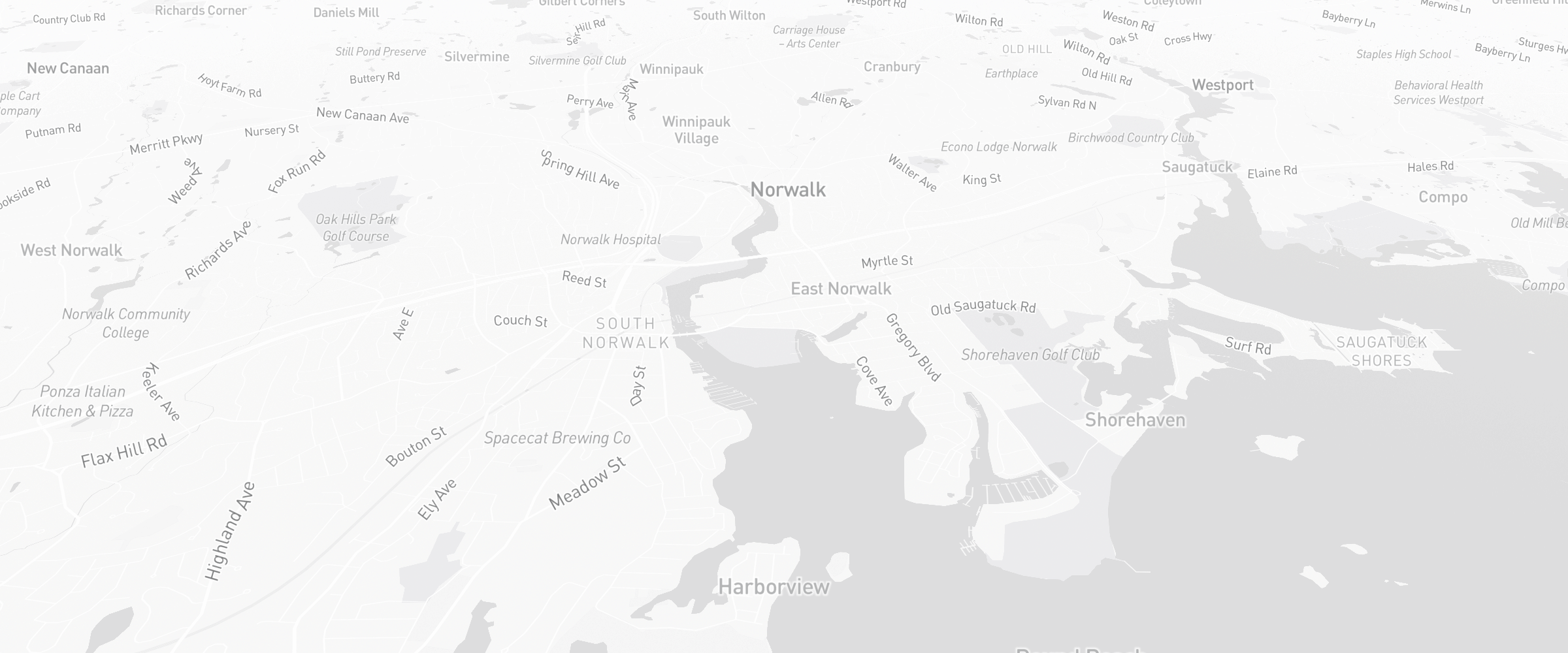Neighborhood map of Norwalk, CT — the area served by Life Insurance Agents of Norwalk Group